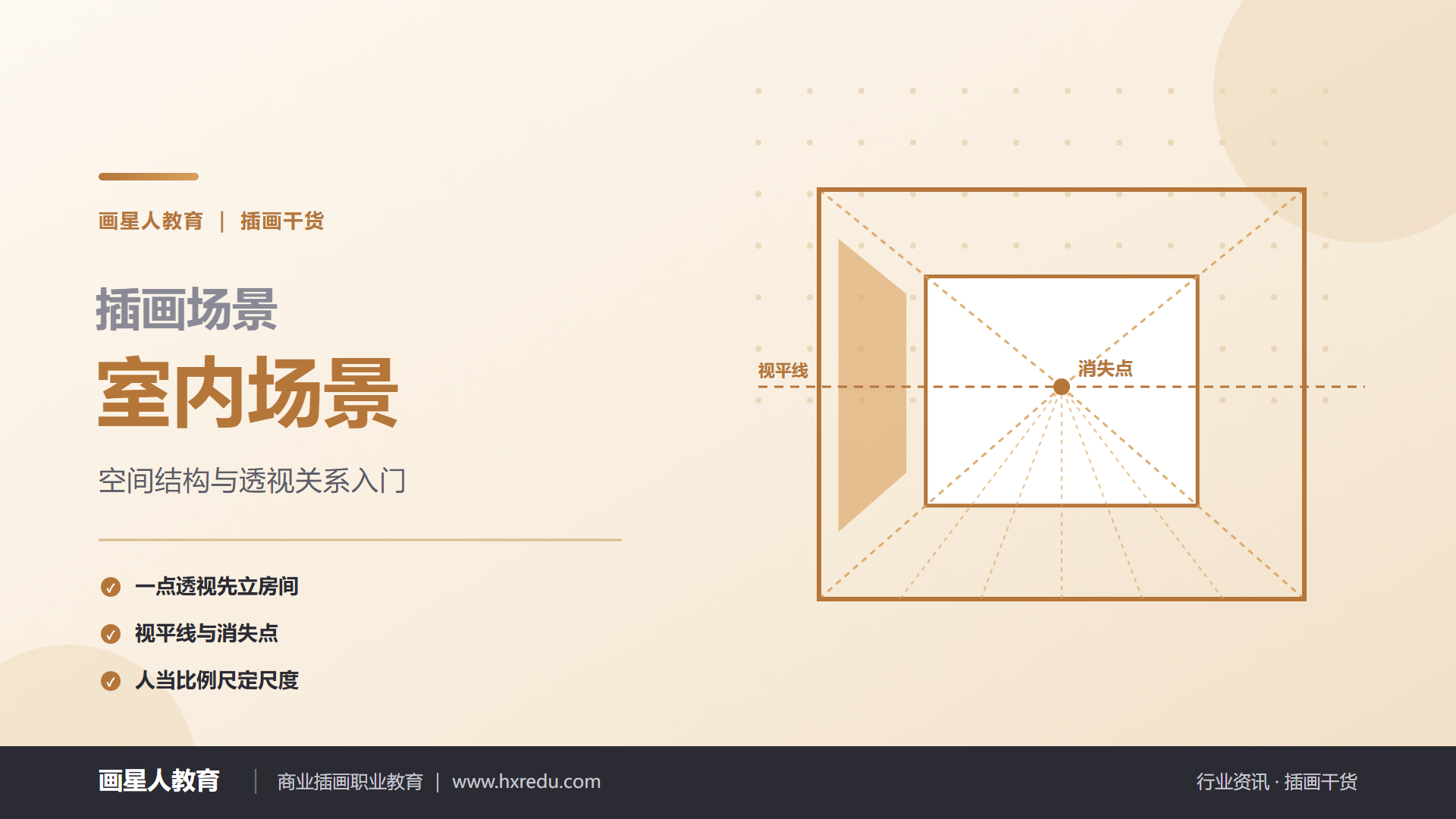 行业资讯 - 「室内场景」空间结构与透视关系入门 | 画星人教育插画干货